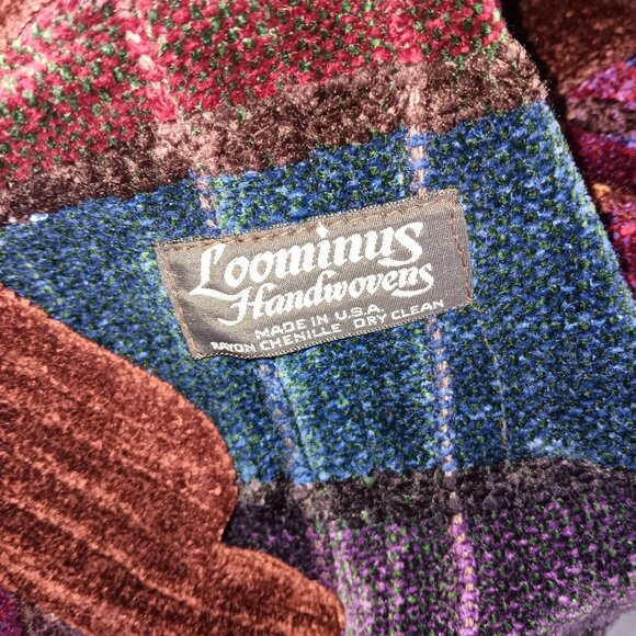 Vintage Women's Large  Jacket Loominus Handwovens Patchwork Art Sleeveless Vest - Picture 6 of 6